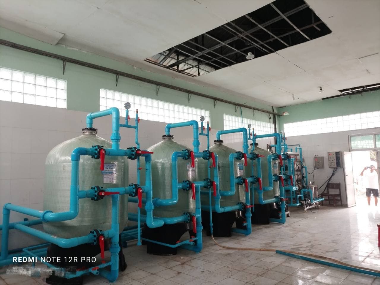Indoor water treatment plant — site photo
