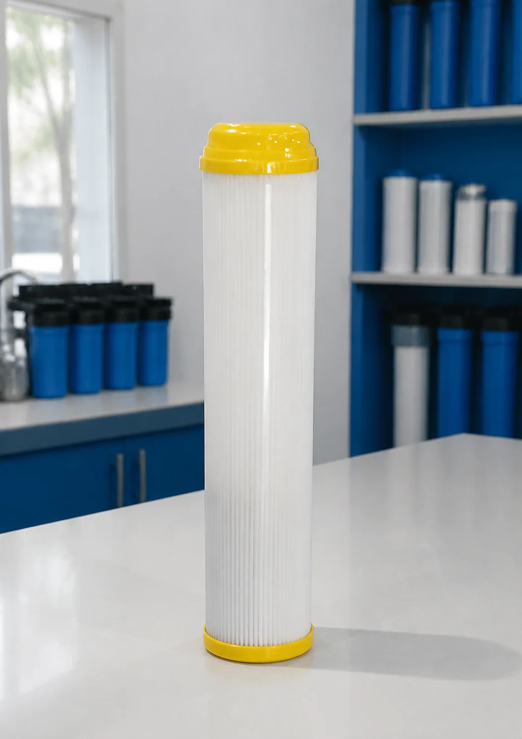 20-inch yellow-end-cap replacement filter scene