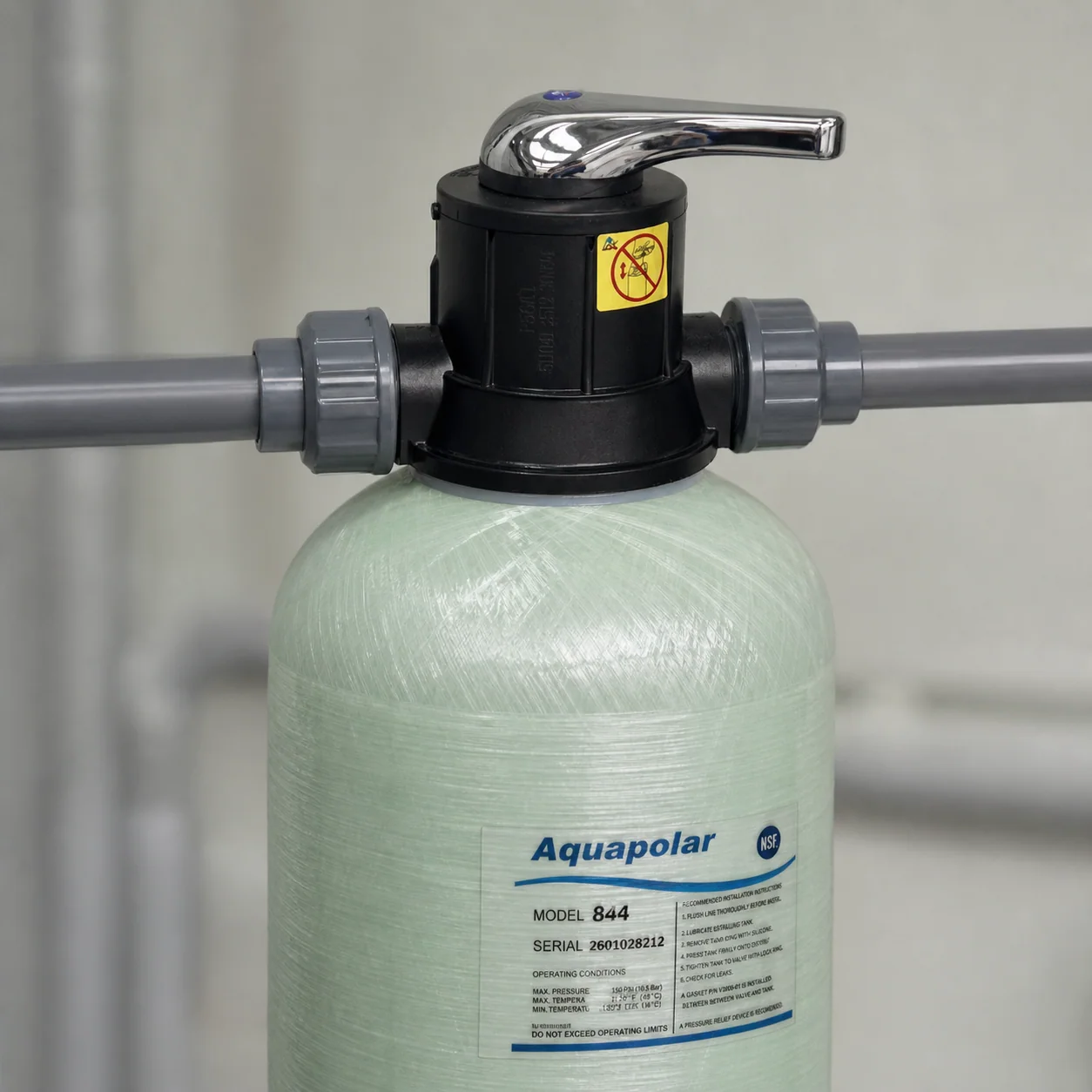 FRP manual control valve installation scene 1