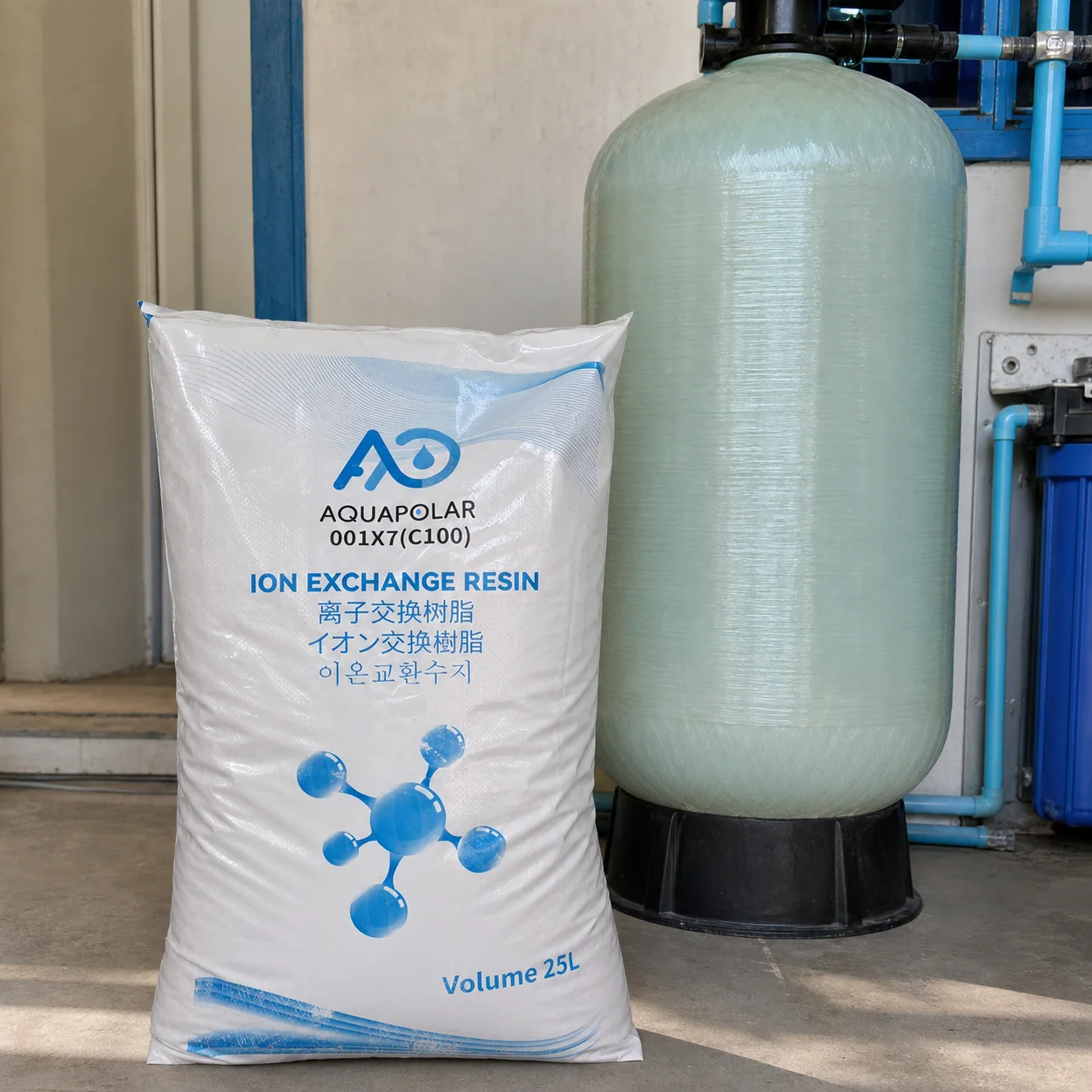 Ion exchange resin treatment-media scene 3