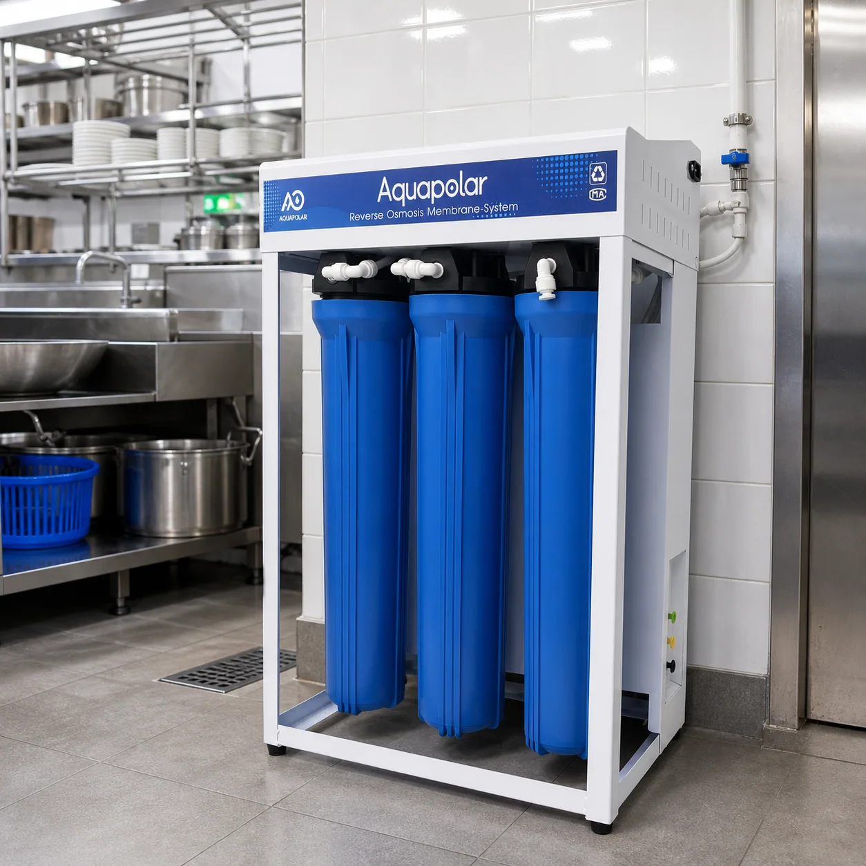 AQUAPOLAR RO Machine 600GPD floor-standing scene 2