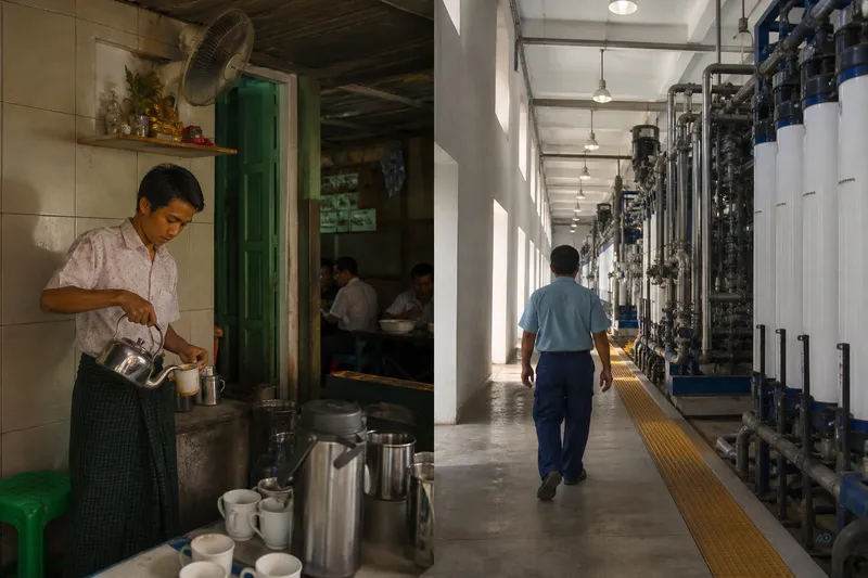 Light commercial kitchen vs bottled-water plant scale — two different conversation doors