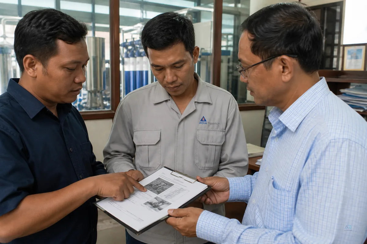Yangon industrial zone — bottled water factory plot before equipment arrives