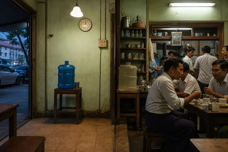 Quiet Tuesday shop vs packed lunch service — same machine