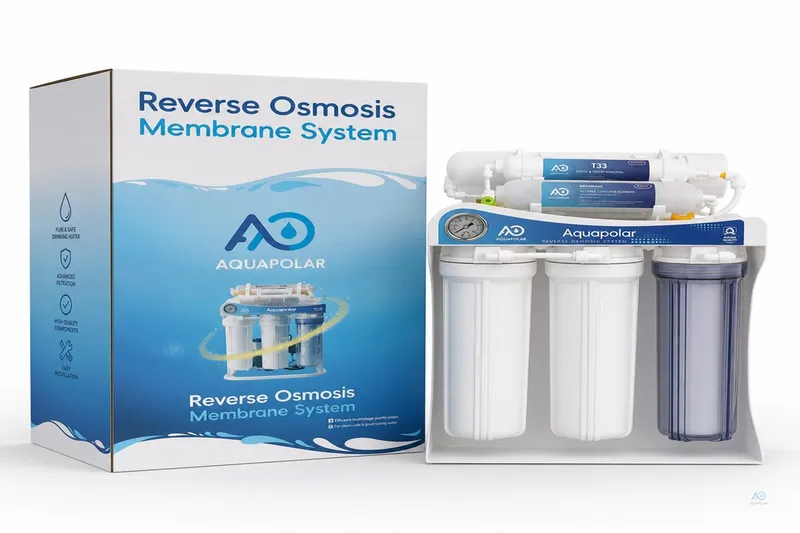 Three-housing 400GPD-class reverse osmosis machine in a clean studio