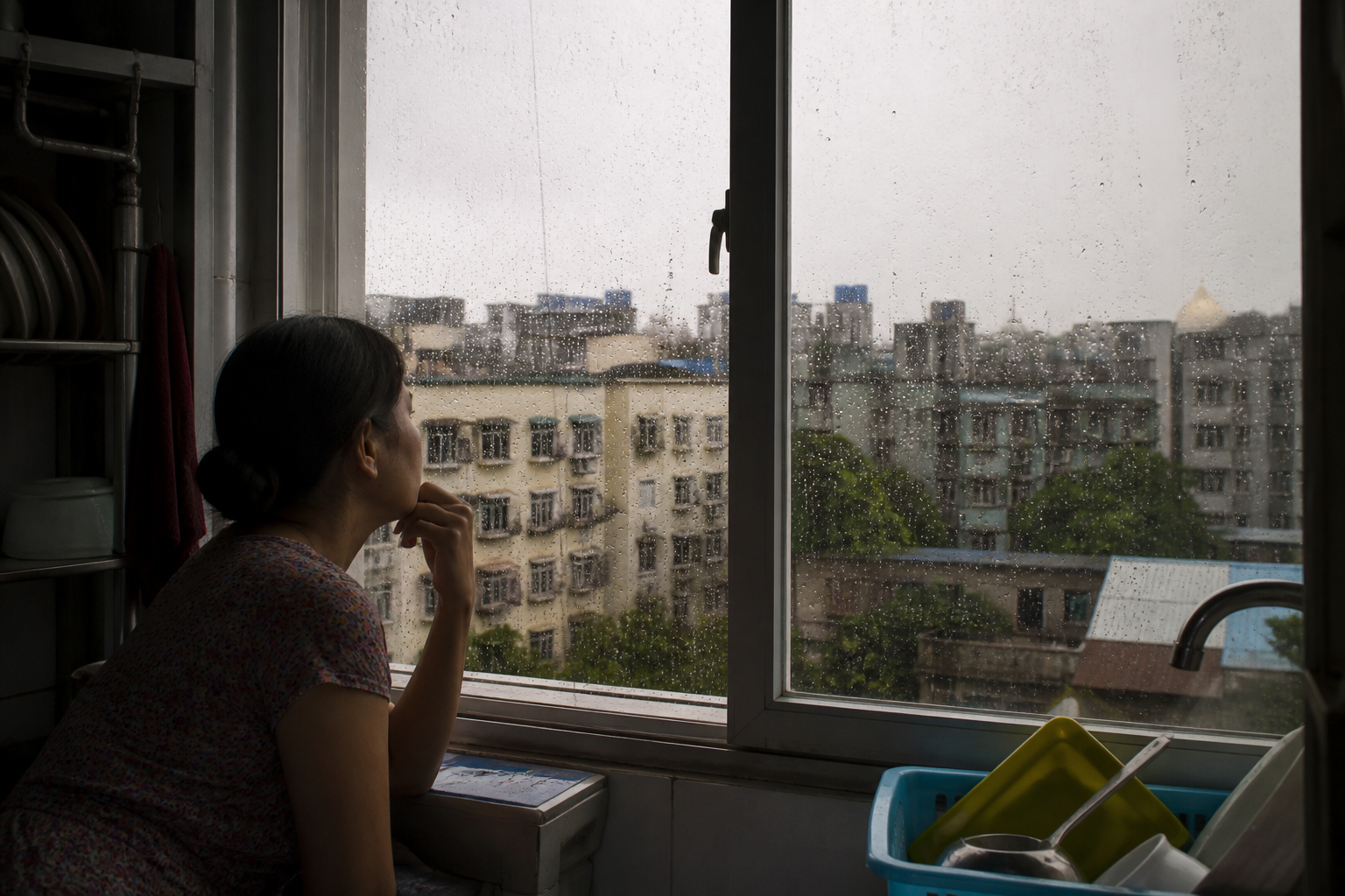 Rainy-season Yangon window — water taste worry