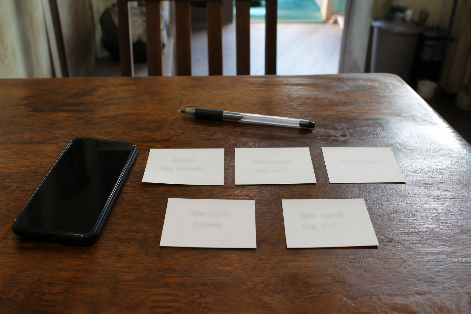Checklist notes before asking about home RO