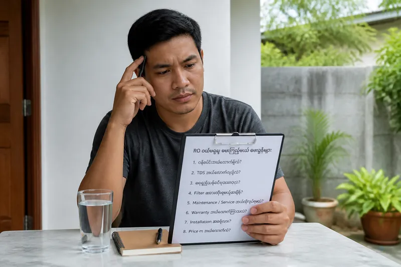 Homeowner listing pressure and peak-demand questions before buying RO