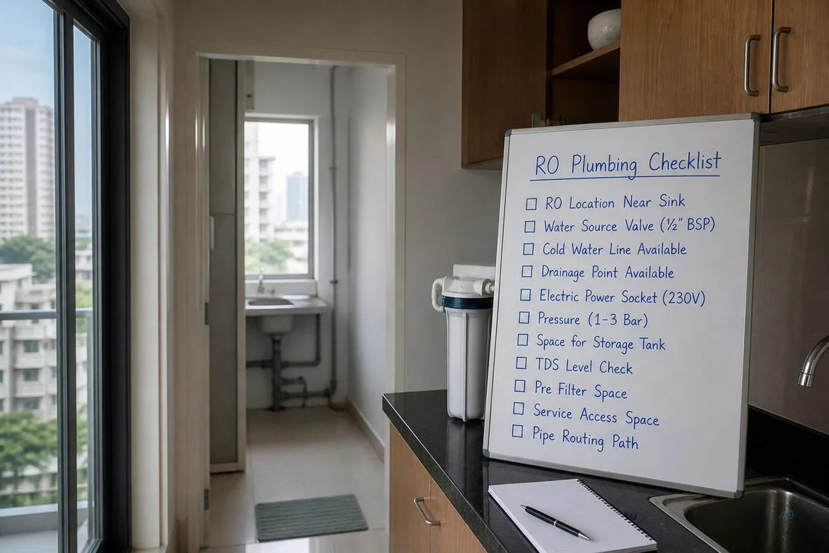 Yangon family moving into a new apartment — RO plumbing checklist before install