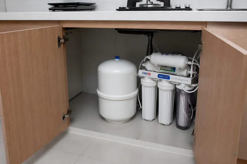 Measuring under-sink cabinet space for RO install in a Yangon apartment